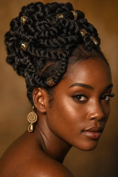 Coiled rope braid updo — textured, dimensional prom hairstyle for technical rope-braid styling