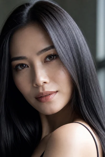 Cool espresso brown hair color on straight hair — low-maintenance deep dark shade
