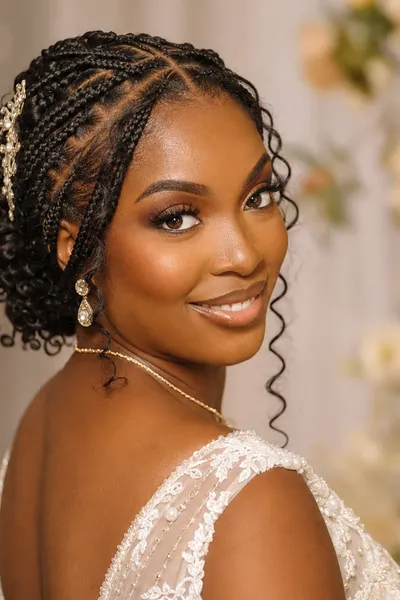 20 Goddess Braids That Make a Statement 23 goddess braids styled formally for a wedding or special event with elegant updo arrangement