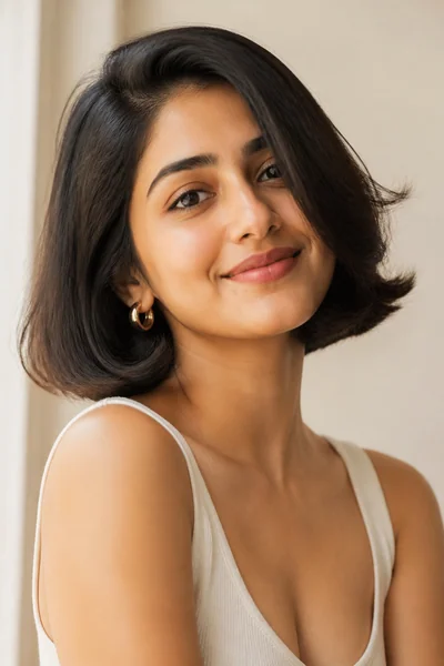 Chin-Length Bob haircut flattering a heart-shaped face