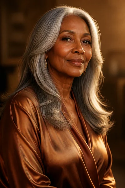 30 Flattering Hairstyles for Women Over 60 You Will Love 23 Long layered haircut for women over 60 — gray long style with layered ends and movement