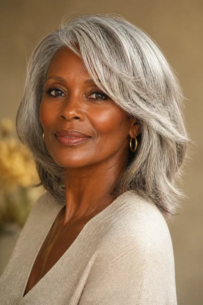 30 Flattering Hairstyles for Women Over 60 You Will Love 28 Long textured cut for fine hair women over 60 — point-cut gray long style with volumizing texture