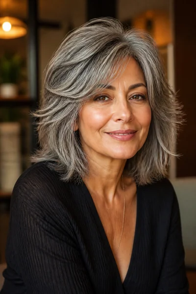 30 Flattering Hairstyles for Women Over 60 You Will Love 19 Shoulder-length shag for women over 60 — textured gray cut with crown volume and layers