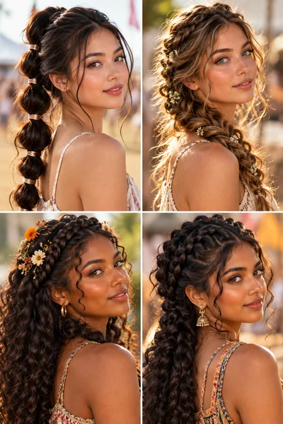 festival braid hairstyles for fine wavy thick curly and coily hair types comparison guide